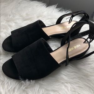 Black Nine West sandals - size 8